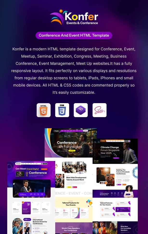 Konfer - Conference and Event HTML Template