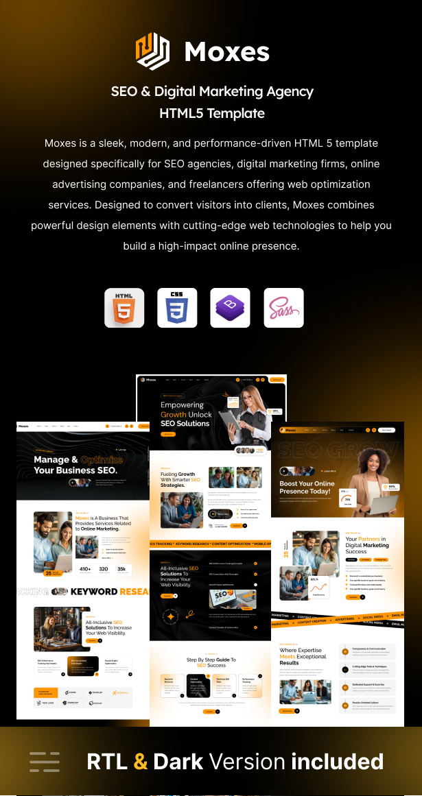 Moxes - SEO & Digital Marketing Agency HTML Template