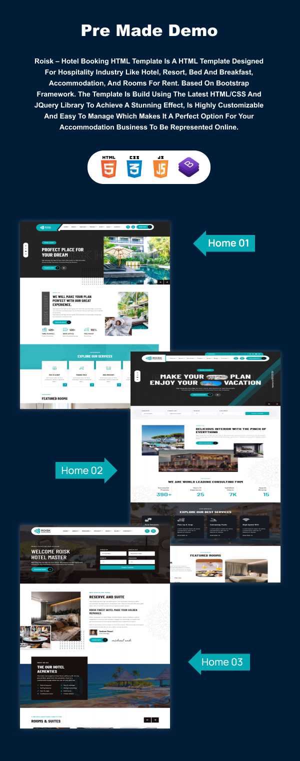 Roisk - Hotel Booking HTML Template - 1